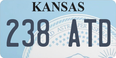 KS license plate 238ATD