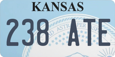 KS license plate 238ATE