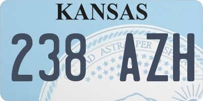 KS license plate 238AZH