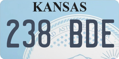 KS license plate 238BDE