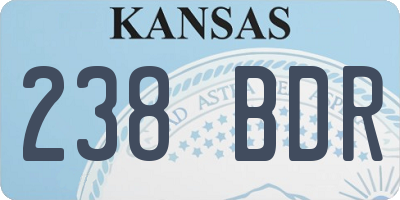 KS license plate 238BDR
