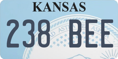KS license plate 238BEE