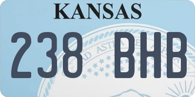 KS license plate 238BHB