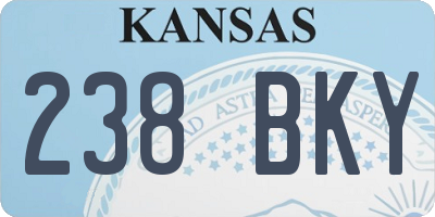 KS license plate 238BKY