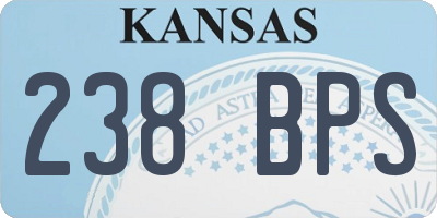 KS license plate 238BPS