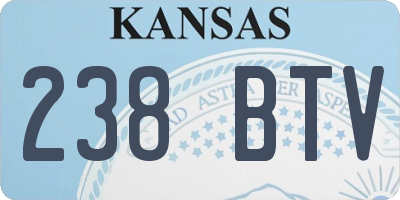 KS license plate 238BTV