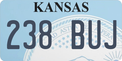 KS license plate 238BUJ