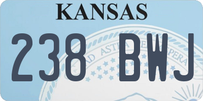 KS license plate 238BWJ