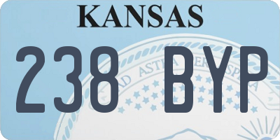 KS license plate 238BYP