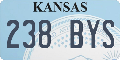 KS license plate 238BYS