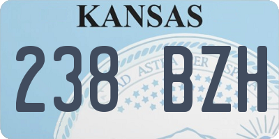 KS license plate 238BZH