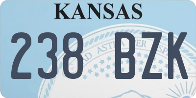 KS license plate 238BZK