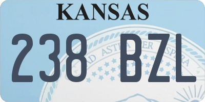 KS license plate 238BZL