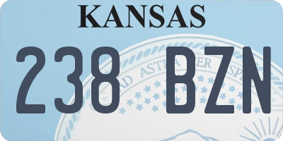 KS license plate 238BZN