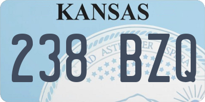 KS license plate 238BZQ