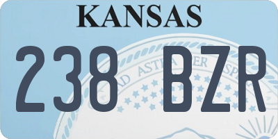 KS license plate 238BZR
