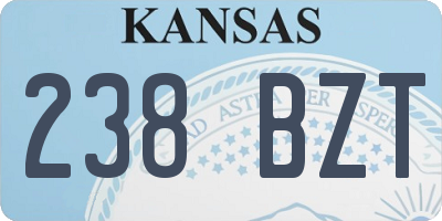 KS license plate 238BZT