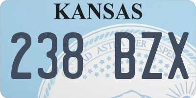 KS license plate 238BZX