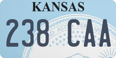 KS license plate 238CAA
