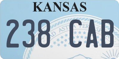 KS license plate 238CAB