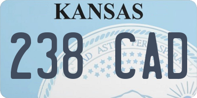 KS license plate 238CAD