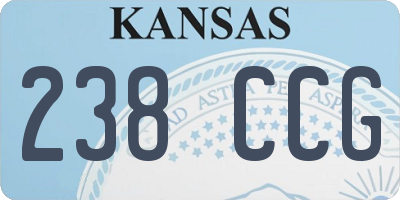 KS license plate 238CCG