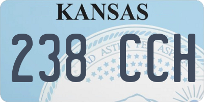 KS license plate 238CCH