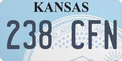 KS license plate 238CFN