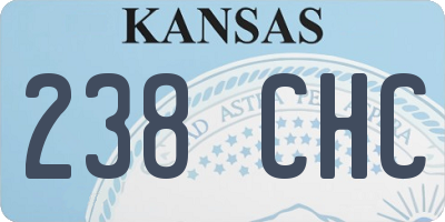KS license plate 238CHC