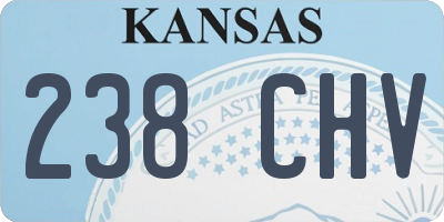 KS license plate 238CHV