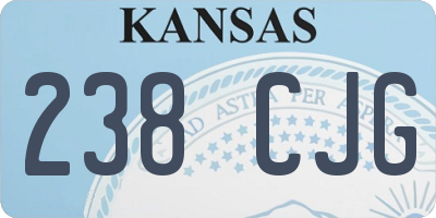 KS license plate 238CJG