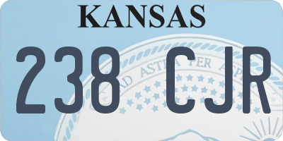 KS license plate 238CJR