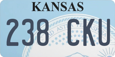 KS license plate 238CKU