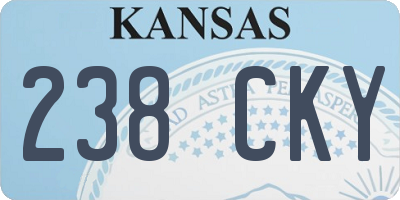 KS license plate 238CKY