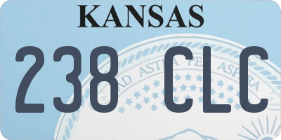 KS license plate 238CLC