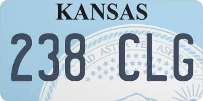 KS license plate 238CLG