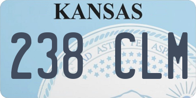 KS license plate 238CLM