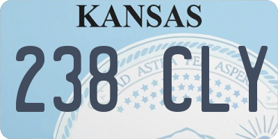 KS license plate 238CLY