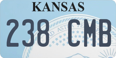 KS license plate 238CMB