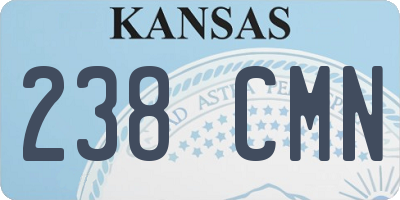 KS license plate 238CMN