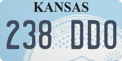 KS license plate 238DDO
