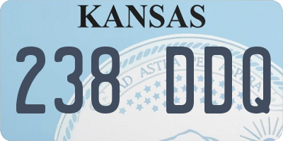 KS license plate 238DDQ