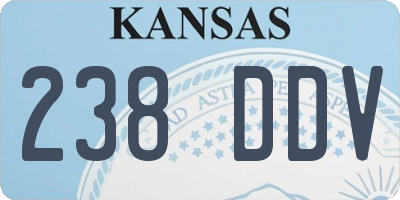 KS license plate 238DDV
