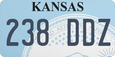 KS license plate 238DDZ
