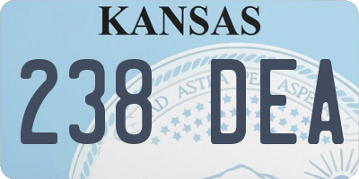 KS license plate 238DEA