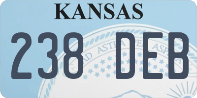 KS license plate 238DEB