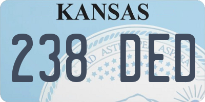 KS license plate 238DED