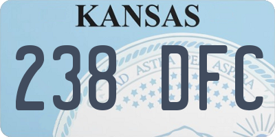 KS license plate 238DFC