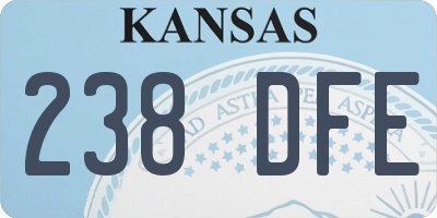 KS license plate 238DFE