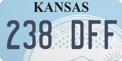KS license plate 238DFF
